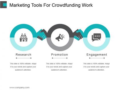 Marketing tools for crowdfunding work powerpoint graphics