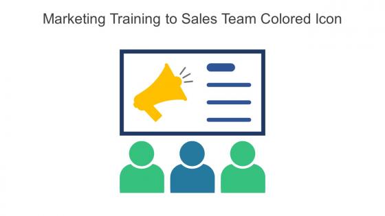 Marketing Training To Sales Team Colored Icon In Powerpoint Pptx Png And Editable Eps Format