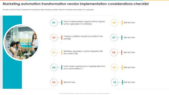 Marketing Transformation Toolkit Marketing Automation Transformation Vendor Implementation