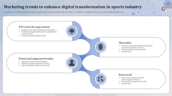 Marketing Trends To Enhance Digital Transformation In Sports Industry