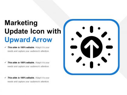 Marketing update icon with upward arrow