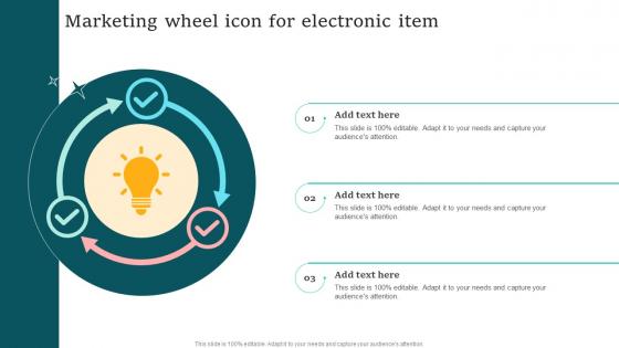 Marketing Wheel Icon For Electronic Item