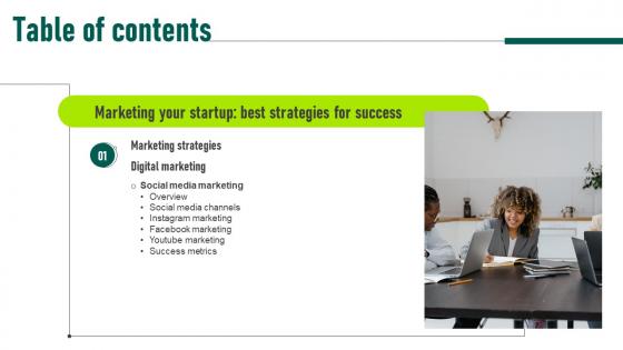 Marketing Your Startup Best Strategies For Success Table Of Contents Strategy SS V