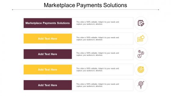 Marketplace Payments Solutions Ppt Powerpoint Presentation File Format Ideas Cpb