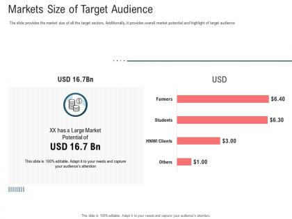 Markets size of target audience secondary market investment ppt background