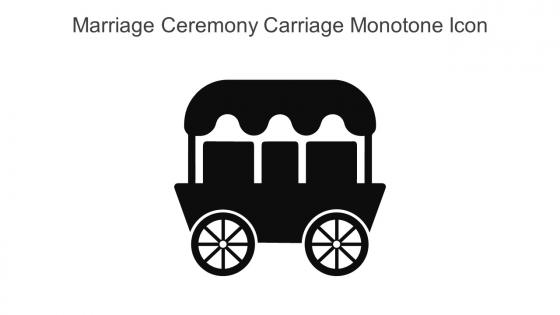 Marriage Ceremony Carriage Monotone Icon In Powerpoint Pptx Png And Editable Eps Format