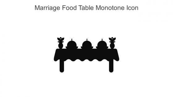 Marriage Food Table Monotone Icon In Powerpoint Pptx Png And Editable Eps Format
