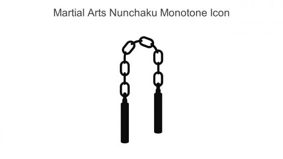 Martial Arts Nunchaku Monotone Icon In Powerpoint Pptx Png And Editable Eps Format