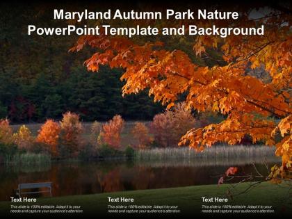Maryland autumn park nature powerpoint template and background