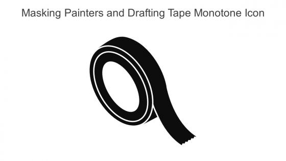 Masking Painters And Drafting Tape Monotone Icon In Powerpoint Pptx Png And Editable Eps Format