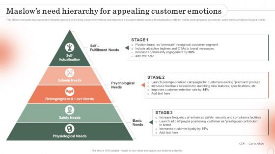 Maslows Need Hierarchy For Appealing Customer Emotions Emotional Branding Strategy