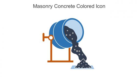 Masonry Concrete Colored Icon In Powerpoint Pptx Png And Editable Eps Format