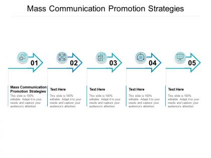 Mass communication promotion strategies ppt powerpoint presentation professional deck cpb