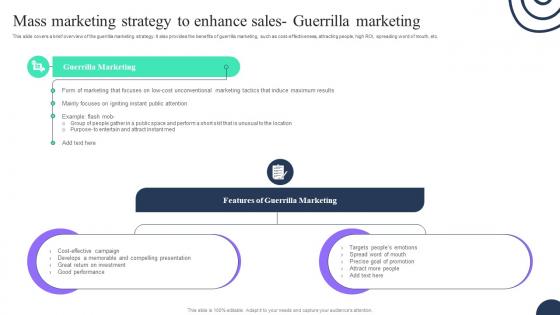 Mass Marketing Strategy To Enhance Sales Guerrilla Marketing Advertising Strategies To Attract MKT SS V