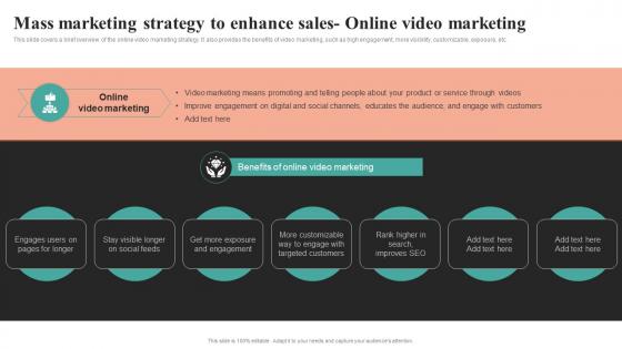 Mass Marketing Strategy To Enhance Sales Online Video Comprehensive Summary Of Mass MKT SS V