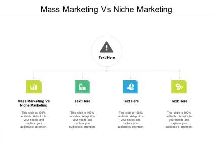 Mass marketing vs niche marketing ppt powerpoint presentation portfolio vector cpb