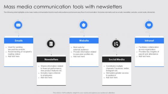 Mass Media Communication Tools With Newsletters