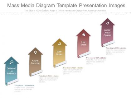 Mass media diagram template presentation images