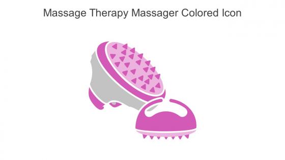 Massage Therapy Massager Colored Icon In Powerpoint Pptx Png And Editable Eps Format