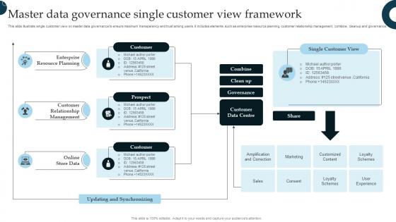 Master Data Governance Single Customer View Framework