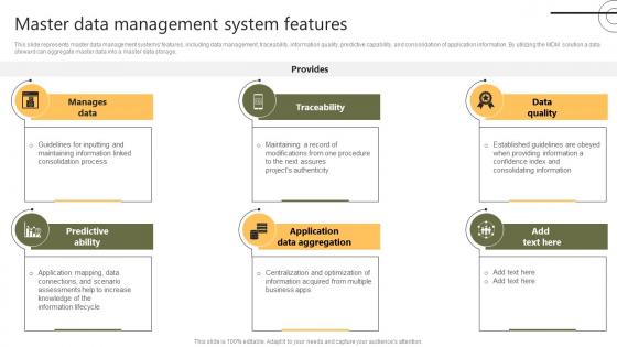 Master Data Management System Features Stewardship By Systems Model