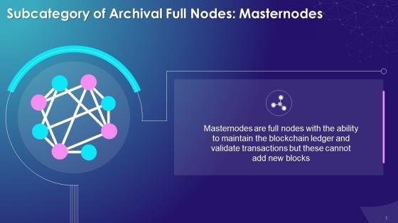 Master Nodes As A Subcategory Of Archival Full Nodes Training Ppt