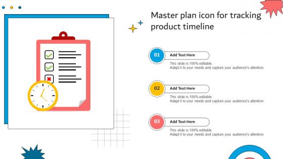 Master Plan Icon For Tracking Product Timeline