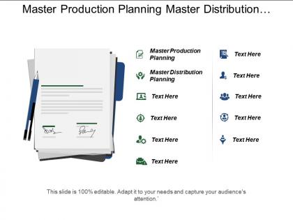 Master production planning master distribution planning interface communication