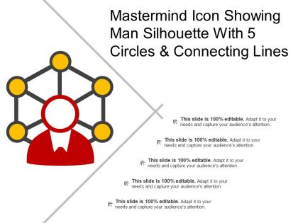 Mastermind icon showing man silhouette with 5 circles and connecting lines