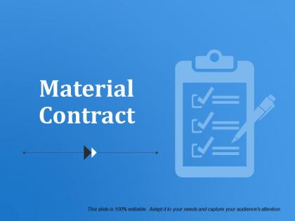 Material contract powerpoint slide presentation sample