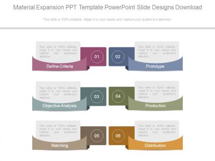 Material expansion ppt template powerpoint slide designs download