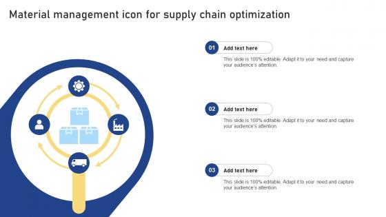 Material Management Icon For Supply Chain Optimization