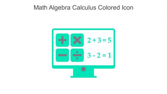 Math Algebra Calculus Colored Icon In Powerpoint Pptx Png And Editable Eps Format