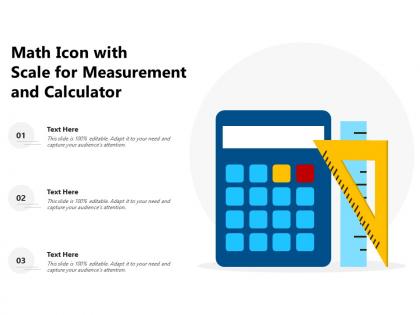 Math icon with scale for measurement and calculator