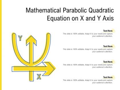 Mathematical parabolic quadratic equation on x and y axis