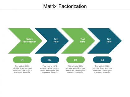 Matrix factorization ppt powerpoint presentation slides visual aids cpb
