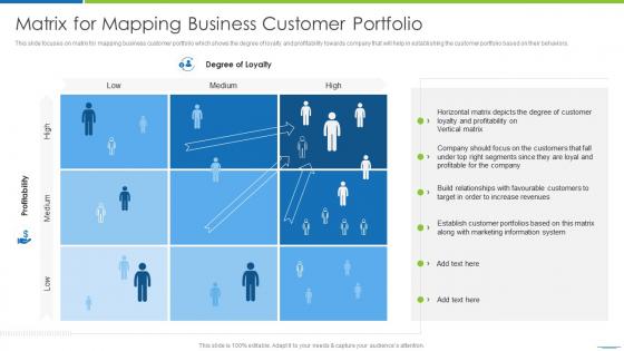 Matrix For Mapping Business Customer Portfolio