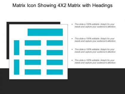 Matrix icon showing 4x2 matrix with headings