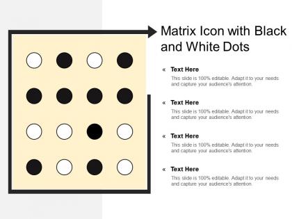 Matrix icon with black and white dots