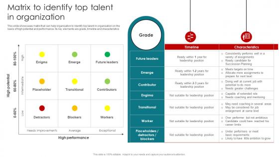 Matrix To Identify Top Talent In Organization Talent Management And Succession