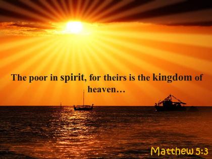 Matthew 5 3 the poor in spirit for theirs powerpoint church sermon