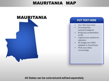 Mauritania country powerpoint maps