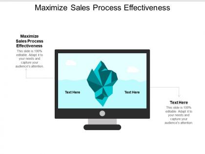 Maximize sales process effectiveness ppt powerpoint presentation gallery graphics template cpb