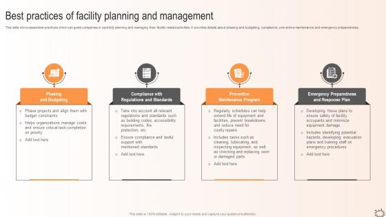 Maximizing Efficiency Best Practices Of Facility Planning And Management