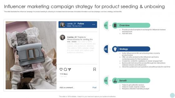 Maximizing ROI Through Influencer Marketing Campaign Strategy For Product Seeding Strategy SS V