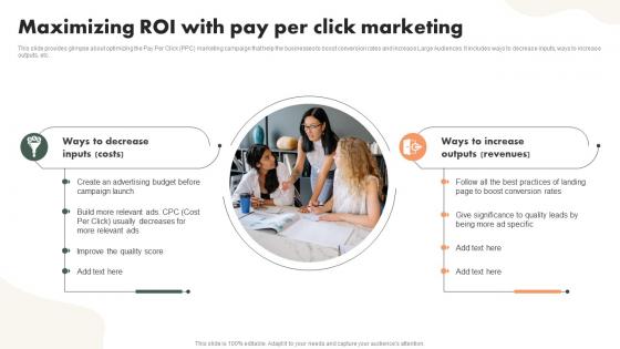 Maximizing Roi With Pay Per Click Marketing Driving Public Interest MKT SS V