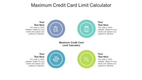Maximum credit card limit calculator ppt powerpoint presentation show example cpb