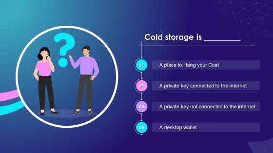 MCQ On Cold Storage In Cryptocurrency Training Ppt