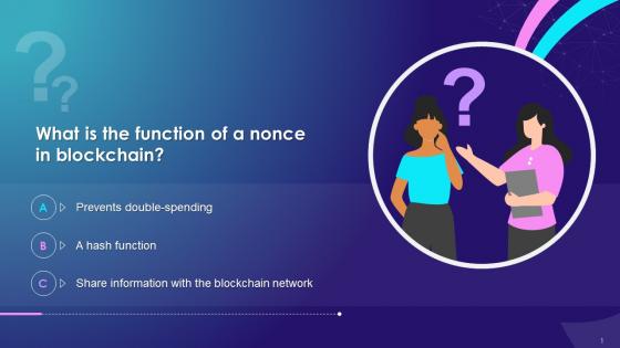 MCQ On Nonce In Blockchain Training Ppt