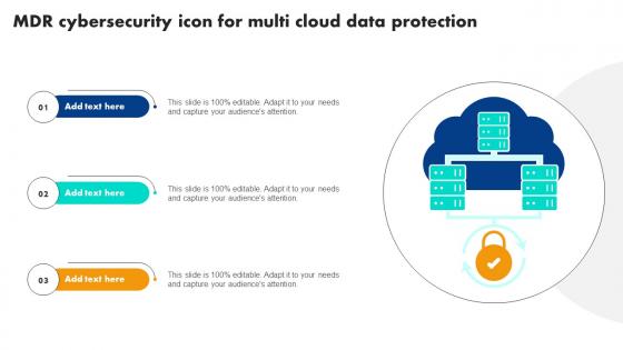 Mdr Cybersecurity Icon For Multi Cloud Data Protection